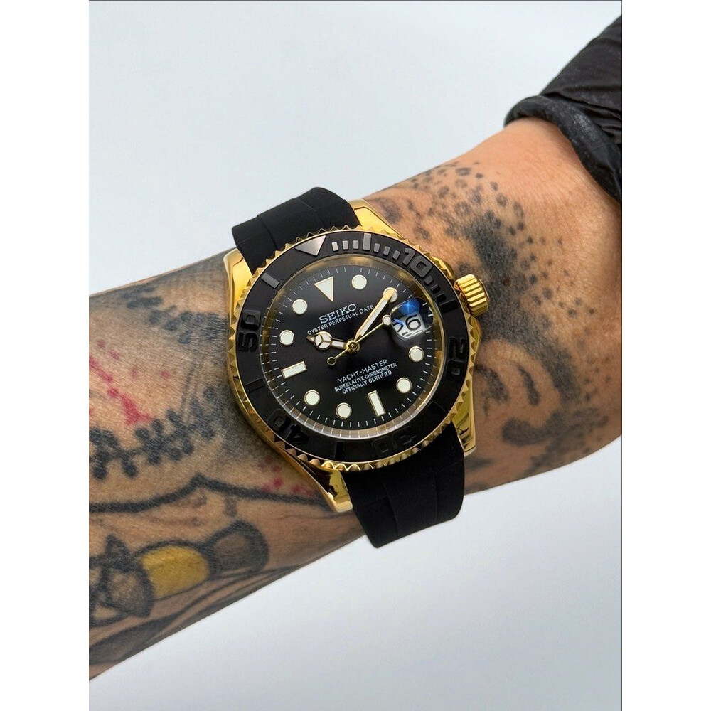 Custom Seiko Mod • Gold Yachtmaster V3 • 40mm